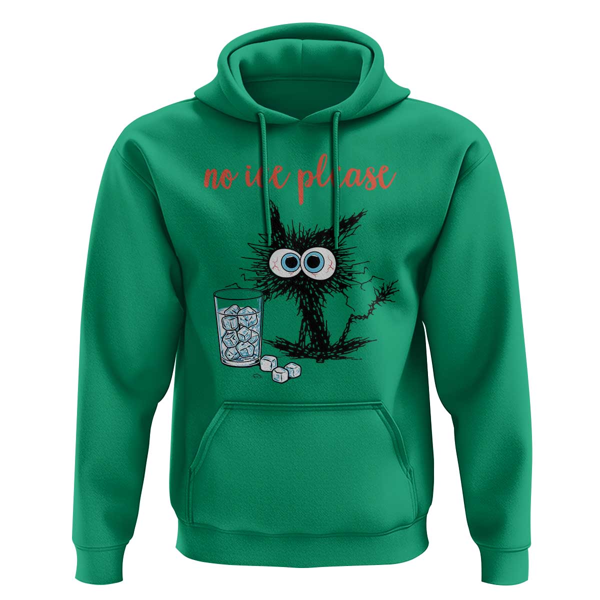 No Ice Please Hoodie Funny Black Cat Sarcastic Abolish ICE Meme