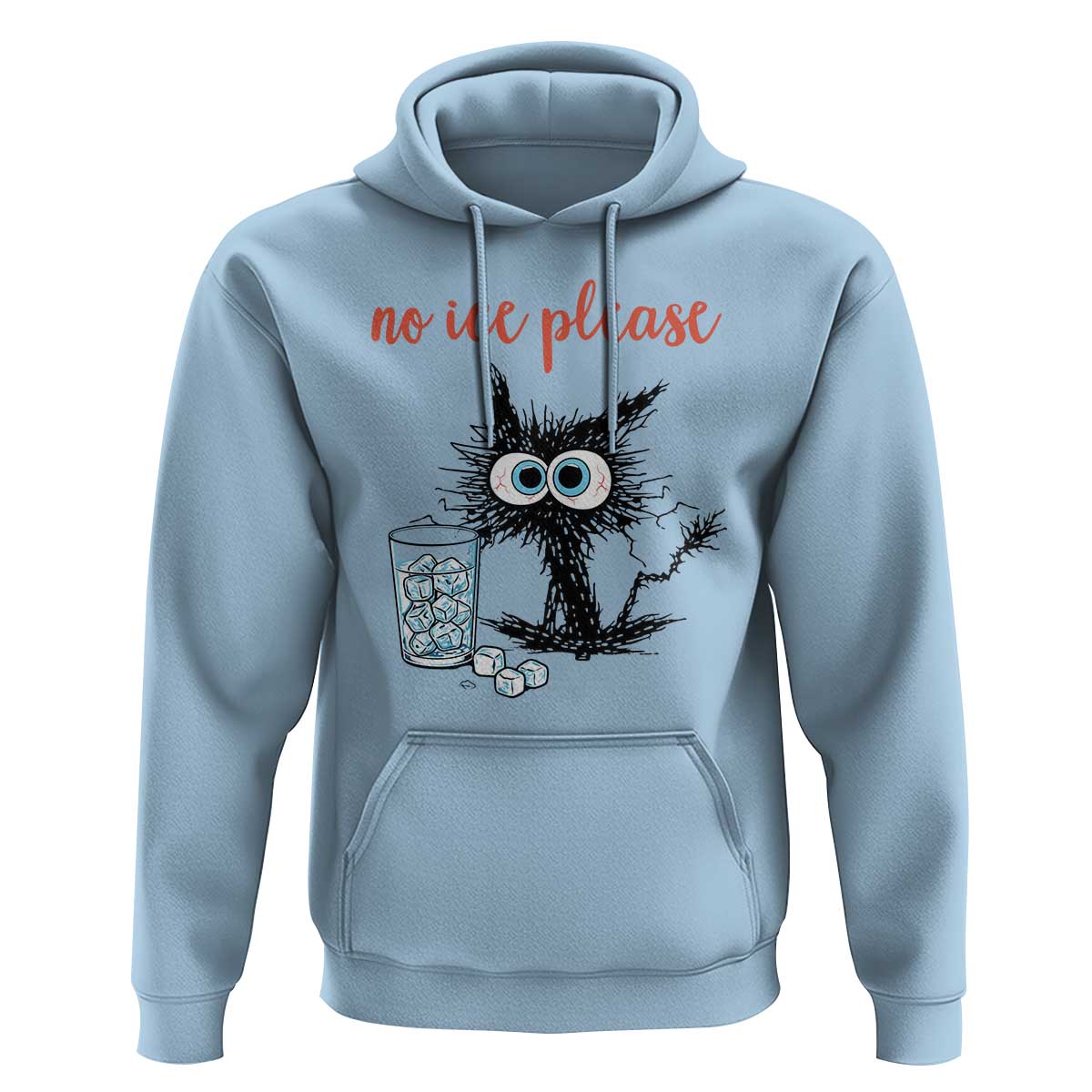 No Ice Please Hoodie Funny Black Cat Sarcastic Abolish ICE Meme