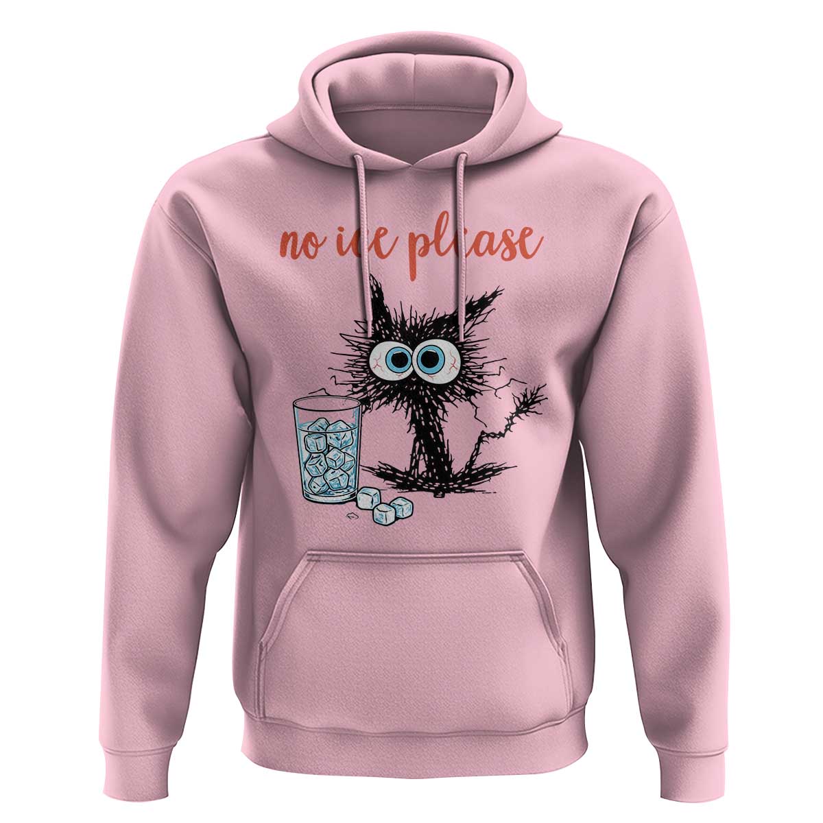 No Ice Please Hoodie Funny Black Cat Sarcastic Abolish ICE Meme