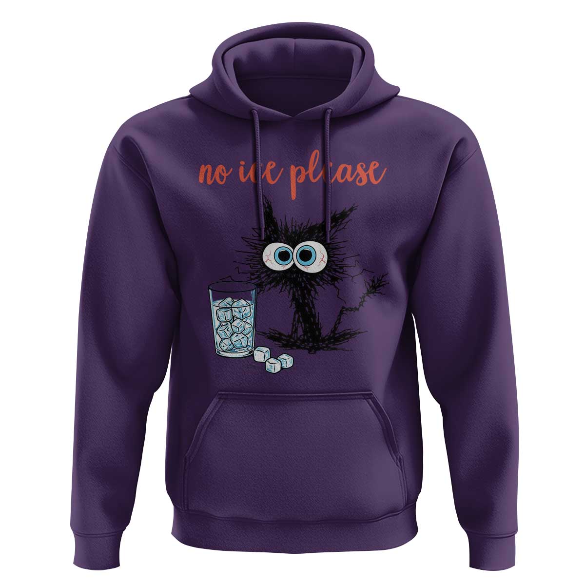 No Ice Please Hoodie Funny Black Cat Sarcastic Abolish ICE Meme