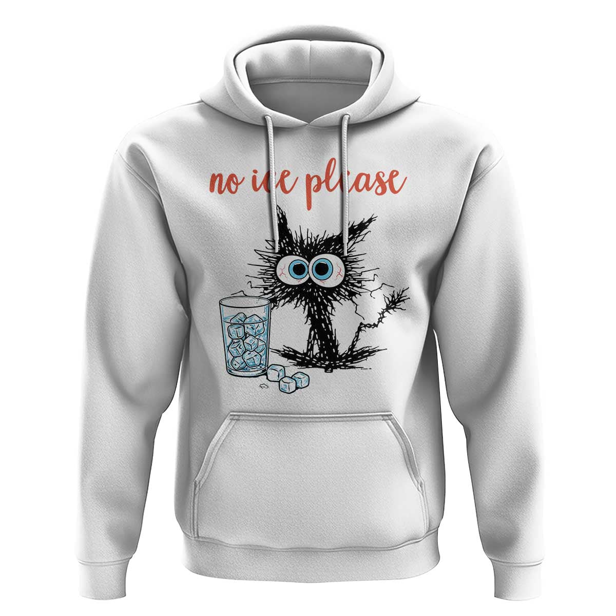 No Ice Please Hoodie Funny Black Cat Sarcastic Abolish ICE Meme