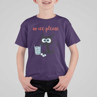 No Ice Please T Shirt For Kid Funny Black Cat Sarcastic Abolish ICE Meme