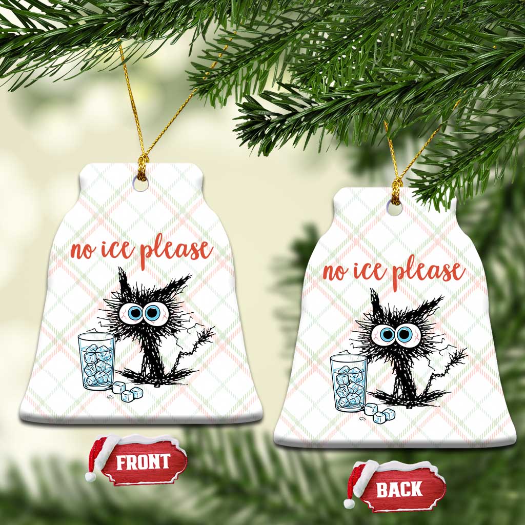 No Ice Please Ceramic Ornament Funny Black Cat Sarcastic Abolish ICE Meme