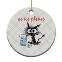 No Ice Please Ceramic Ornament Funny Black Cat Sarcastic Abolish ICE Meme