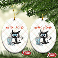 No Ice Please Ceramic Ornament Funny Black Cat Sarcastic Abolish ICE Meme