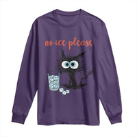 No Ice Please Long Sleeve Shirt Funny Black Cat Sarcastic Abolish ICE Meme