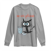 No Ice Please Long Sleeve Shirt Funny Black Cat Sarcastic Abolish ICE Meme
