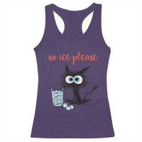No Ice Please Racerback Tank Top Funny Black Cat Sarcastic Abolish ICE Meme