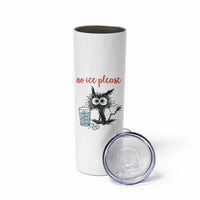 No Ice Please Skinny Tumbler Funny Black Cat Sarcastic Abolish ICE Meme