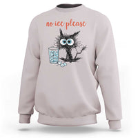 No Ice Please Sweatshirt Funny Black Cat Sarcastic Abolish ICE Meme