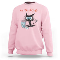 No Ice Please Sweatshirt Funny Black Cat Sarcastic Abolish ICE Meme
