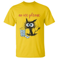 No Ice Please T Shirt Funny Black Cat Sarcastic Abolish ICE Meme