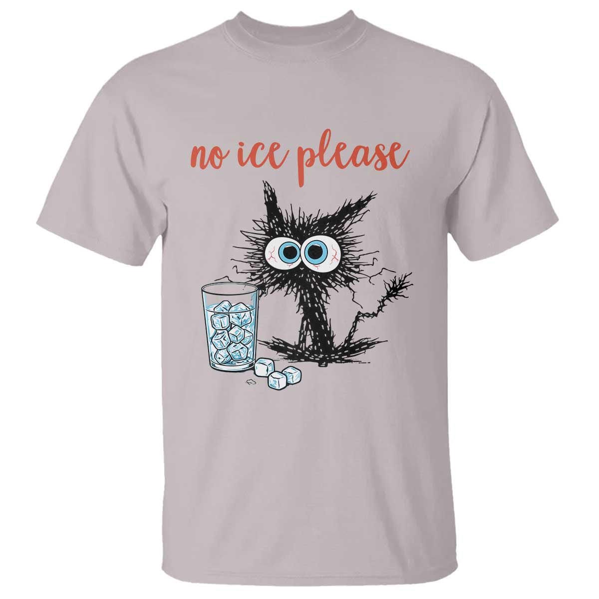 No Ice Please T Shirt Funny Black Cat Sarcastic Abolish ICE Meme