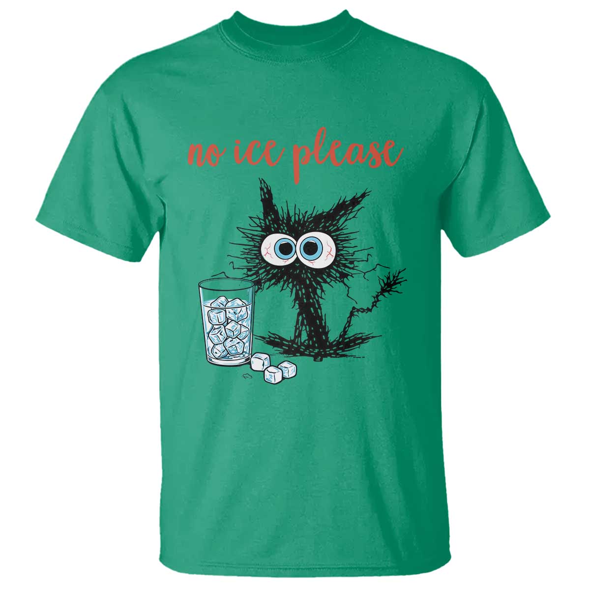 No Ice Please T Shirt Funny Black Cat Sarcastic Abolish ICE Meme