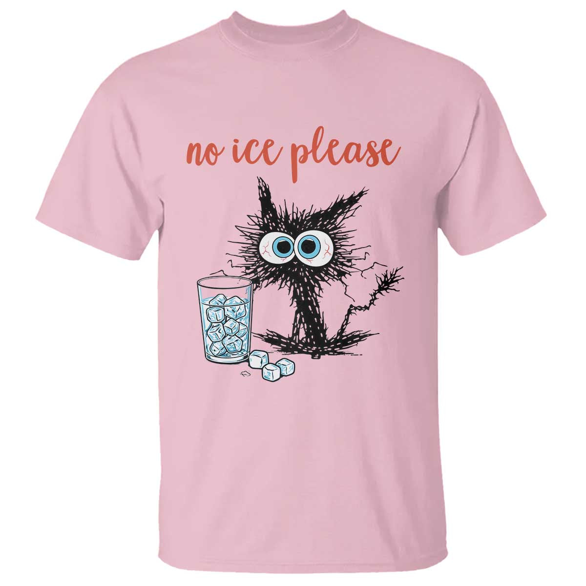 No Ice Please T Shirt Funny Black Cat Sarcastic Abolish ICE Meme