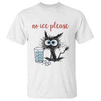 No Ice Please T Shirt Funny Black Cat Sarcastic Abolish ICE Meme