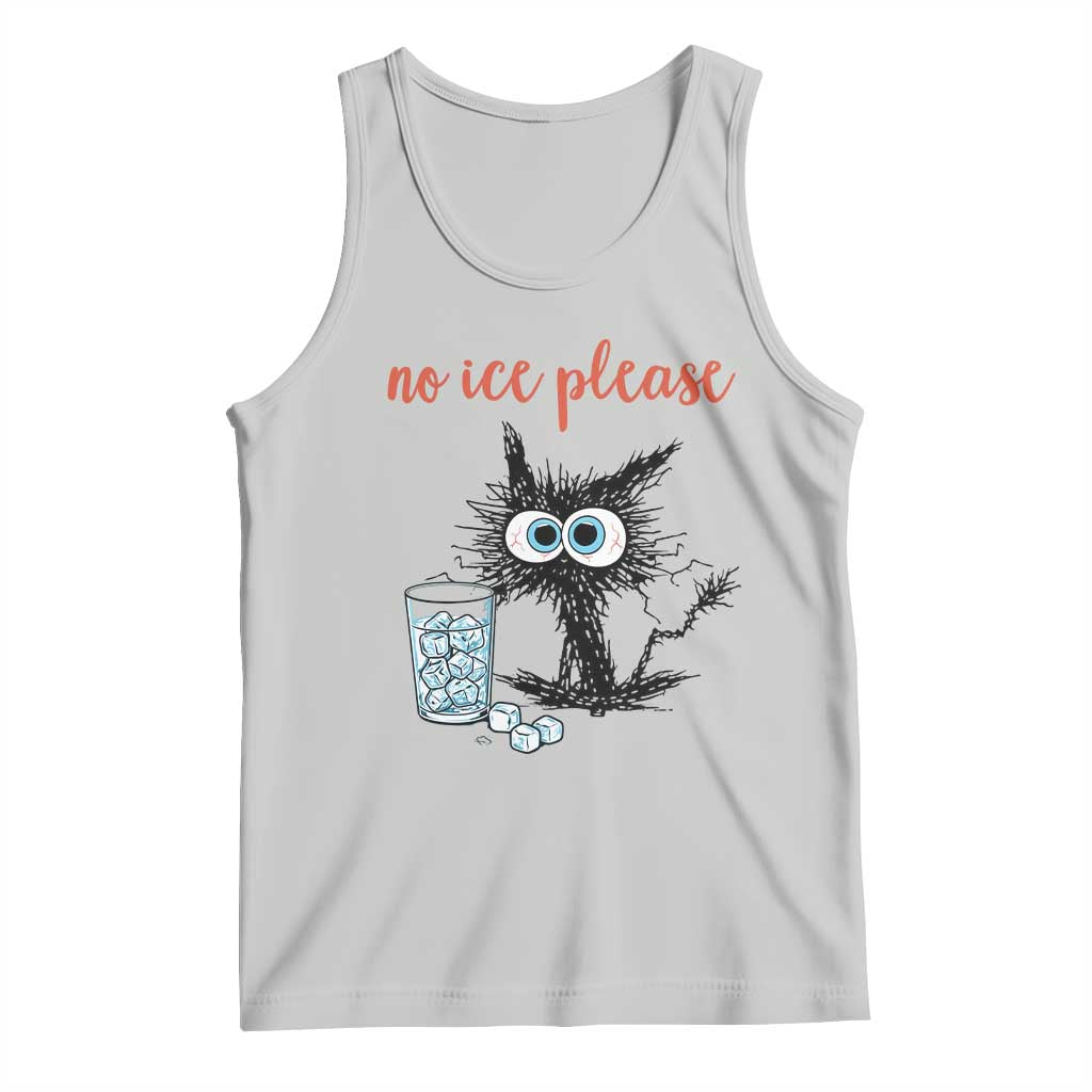 No Ice Please Tank Top Funny Black Cat Sarcastic Abolish ICE Meme