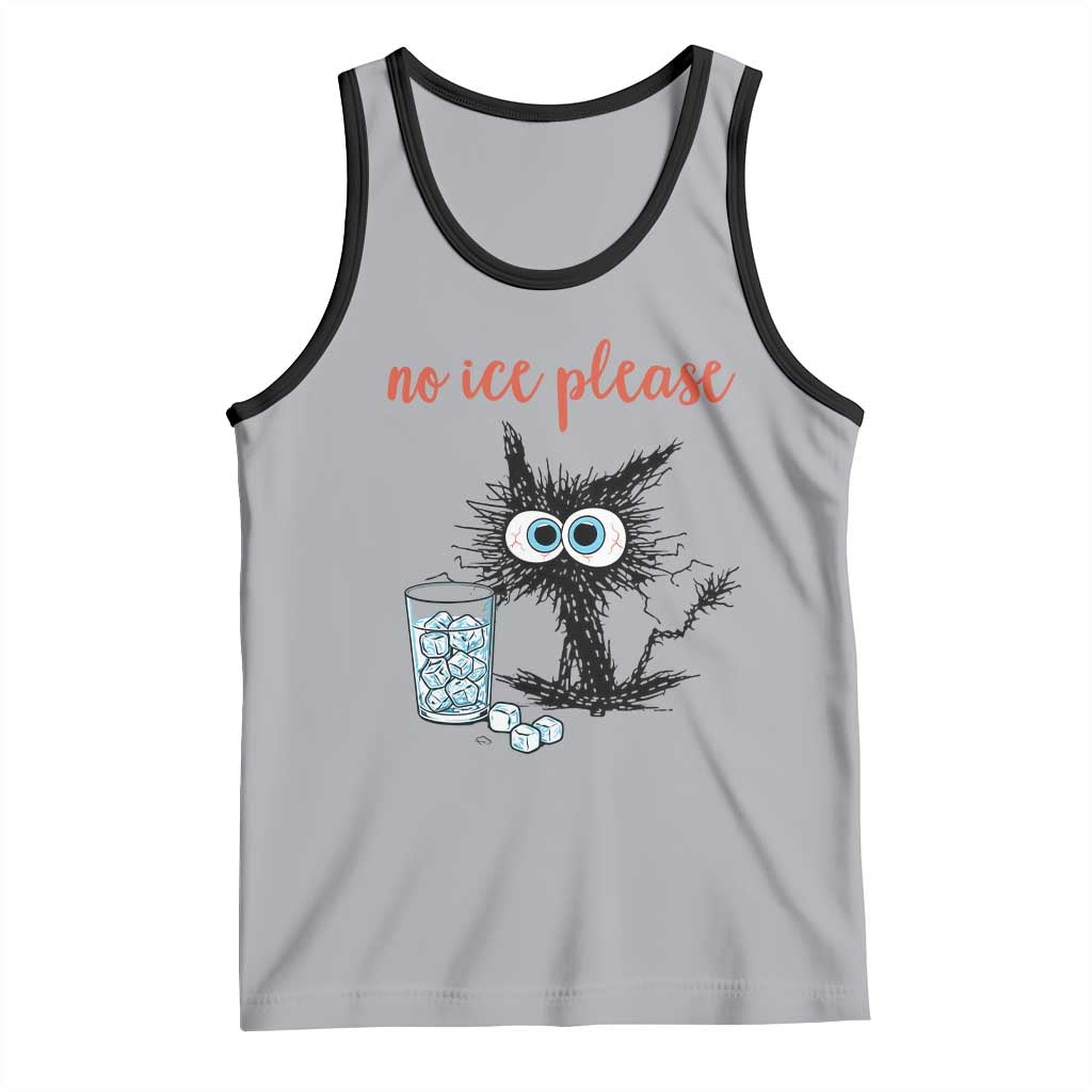 No Ice Please Tank Top Funny Black Cat Sarcastic Abolish ICE Meme