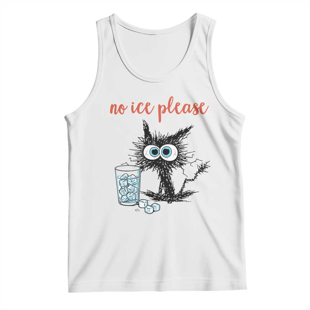 No Ice Please Tank Top Funny Black Cat Sarcastic Abolish ICE Meme