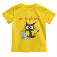 No Ice Please Toddler T Shirt Funny Black Cat Sarcastic Abolish ICE Meme