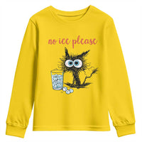 No Ice Please Youth Sweatshirt Funny Black Cat Sarcastic Abolish ICE Meme