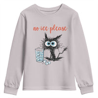No Ice Please Youth Sweatshirt Funny Black Cat Sarcastic Abolish ICE Meme