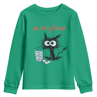No Ice Please Youth Sweatshirt Funny Black Cat Sarcastic Abolish ICE Meme