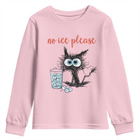 No Ice Please Youth Sweatshirt Funny Black Cat Sarcastic Abolish ICE Meme
