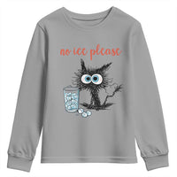 No Ice Please Youth Sweatshirt Funny Black Cat Sarcastic Abolish ICE Meme