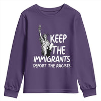 Keep The Immigrants Deport The Racists Youth Sweatshirt Statue Of Liberty Anti Racism