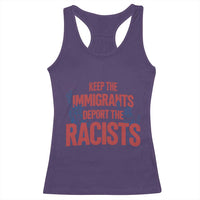 Keep The Immigrants Deport The Racists Racerback Tank Top Statue Of Liberty Anti Racism Political Statement