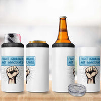 Fight Ignorance Not Immigrants 4 in 1 Can Cooler Tumbler Antiracist Human Rights Political Protest Anti ICE