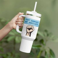 Fight Ignorance Not Immigrants Tumbler With Handle Antiracist Human Rights Political Protest Anti ICE