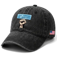 Fight Ignorance Not Immigrants Washed Cotton Baseball Cap Antiracist Human Rights Political Protest Anti ICE