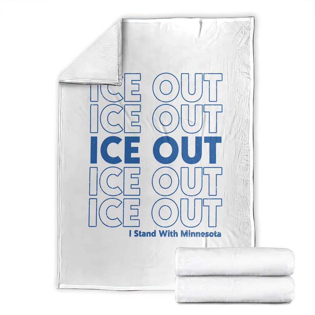 ICE Out Throw Blanket I Stand With Minnesota Minneapolis Anti ICE