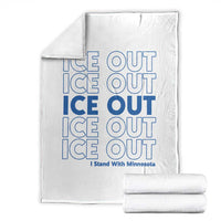 ICE Out Throw Blanket I Stand With Minnesota Minneapolis Anti ICE