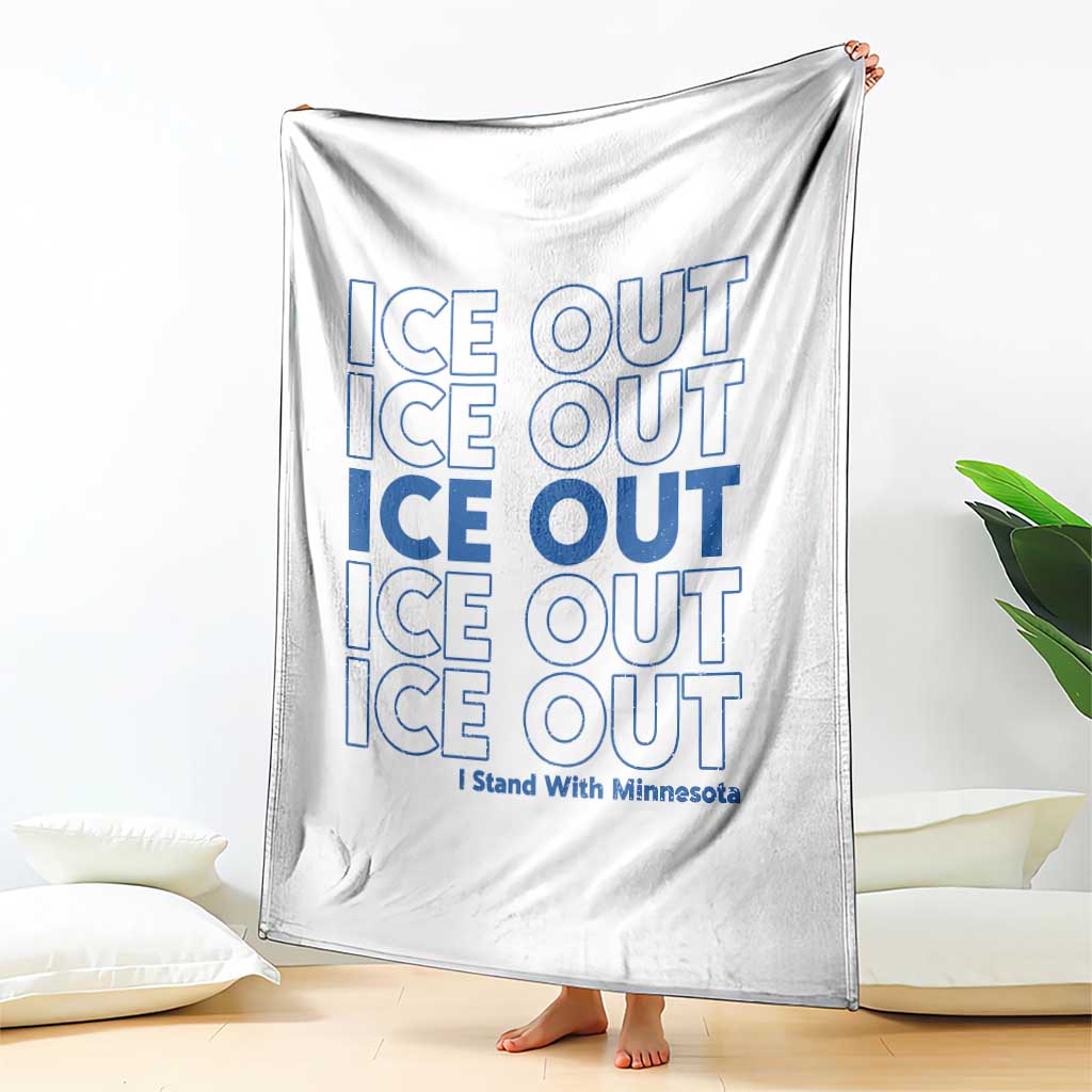 ICE Out Throw Blanket I Stand With Minnesota Minneapolis Anti ICE