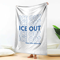 ICE Out Throw Blanket I Stand With Minnesota Minneapolis Anti ICE