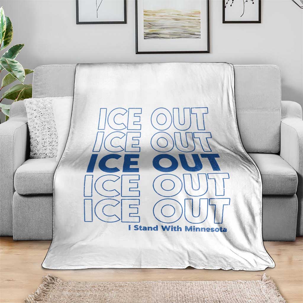 ICE Out Throw Blanket I Stand With Minnesota Minneapolis Anti ICE