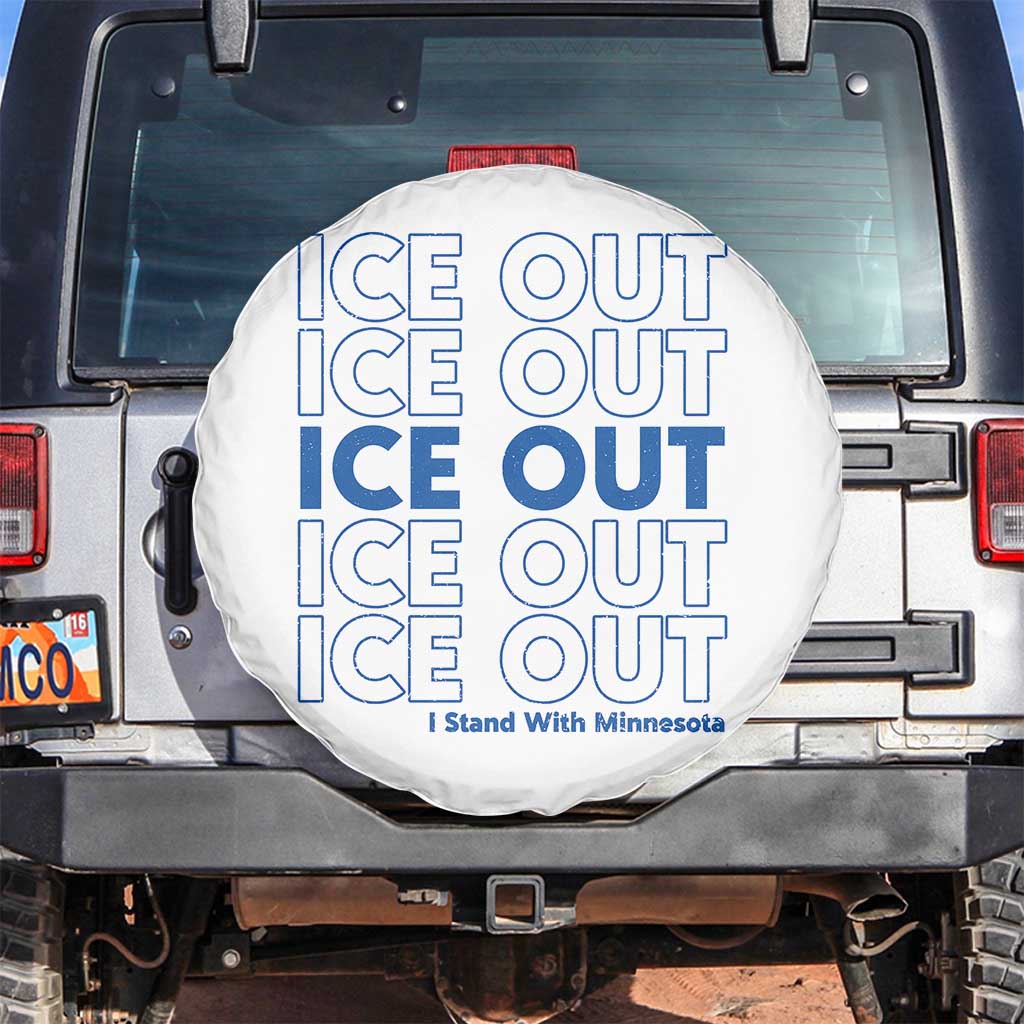 ICE Out Spare Tire Cover I Stand With Minnesota Minneapolis Anti ICE