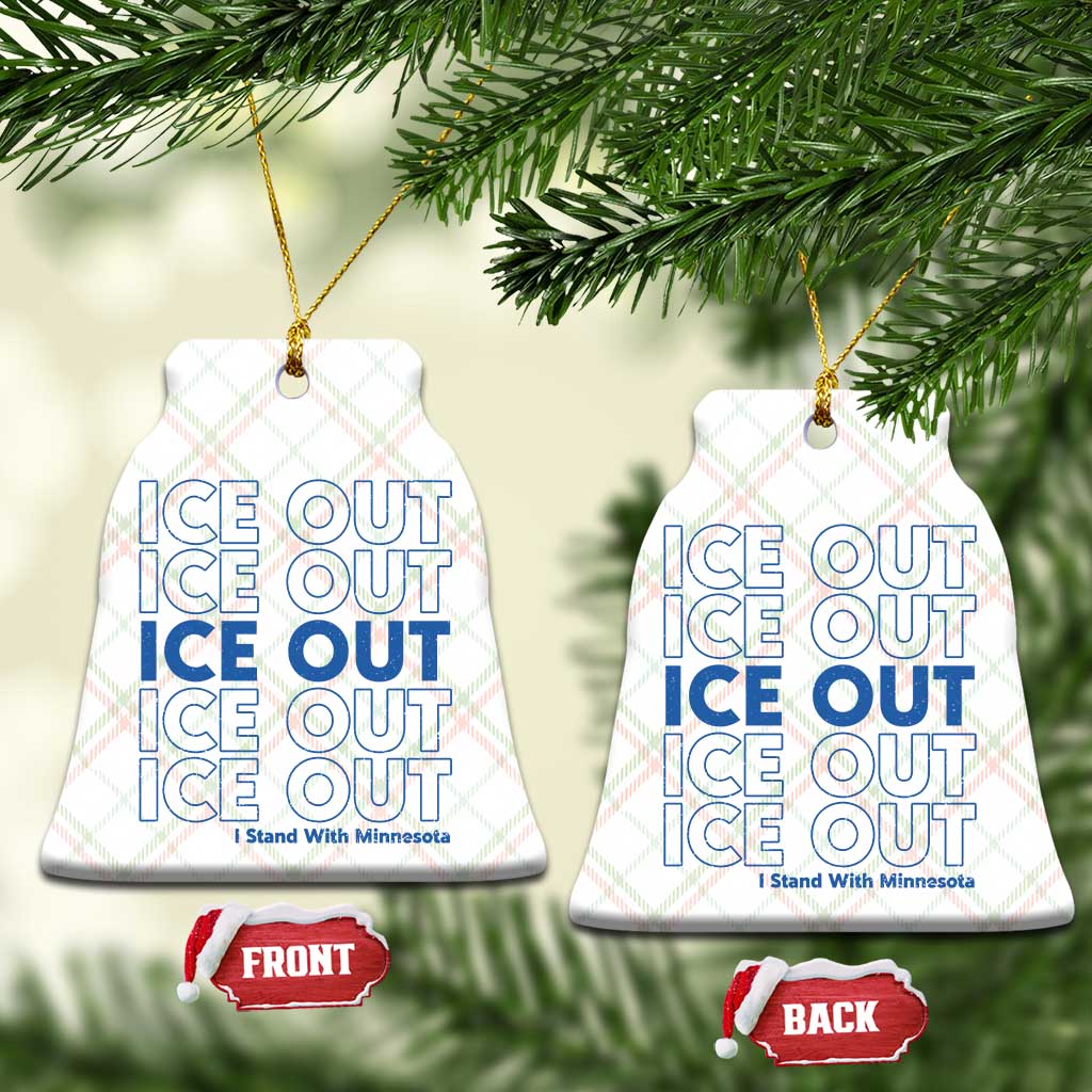ICE Out Ceramic Ornament I Stand With Minnesota Minneapolis Anti ICE