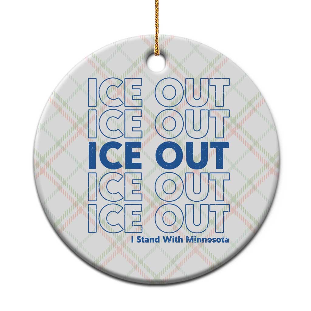 ICE Out Ceramic Ornament I Stand With Minnesota Minneapolis Anti ICE