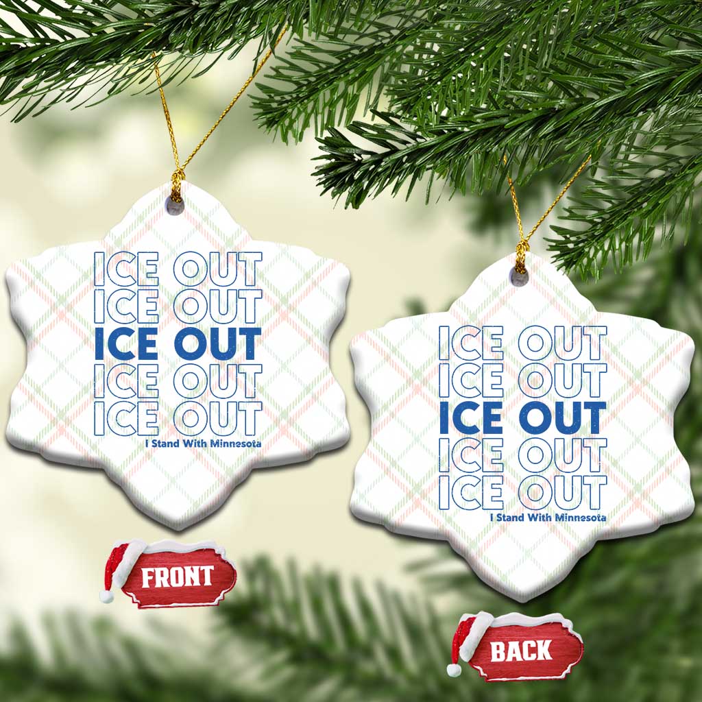 ICE Out Ceramic Ornament I Stand With Minnesota Minneapolis Anti ICE