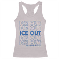 ICE Out Racerback Tank Top I Stand With Minnesota Minneapolis Anti ICE