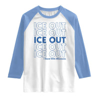 ICE Out Raglan Shirt I Stand With Minnesota Minneapolis Anti ICE