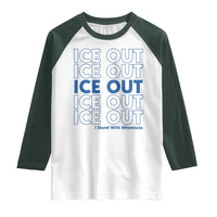 ICE Out Raglan Shirt I Stand With Minnesota Minneapolis Anti ICE