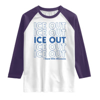 ICE Out Raglan Shirt I Stand With Minnesota Minneapolis Anti ICE