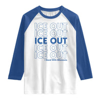 ICE Out Raglan Shirt I Stand With Minnesota Minneapolis Anti ICE