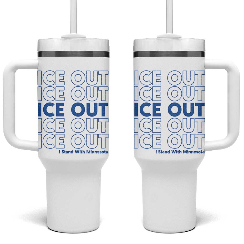 ICE Out Tumbler With Handle I Stand With Minnesota Minneapolis Anti ICE