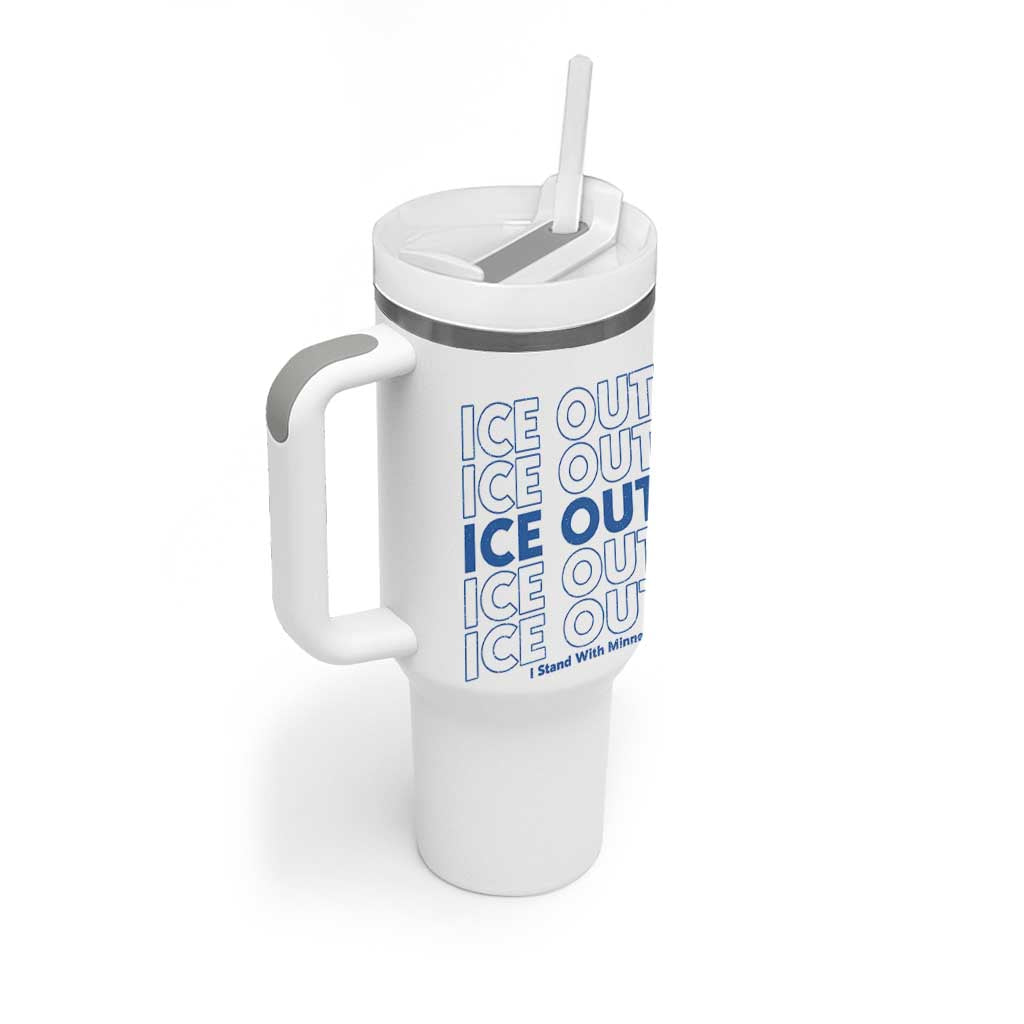 ICE Out Tumbler With Handle I Stand With Minnesota Minneapolis Anti ICE